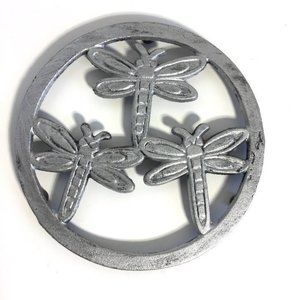 Metal Round Dragonfly Trivet